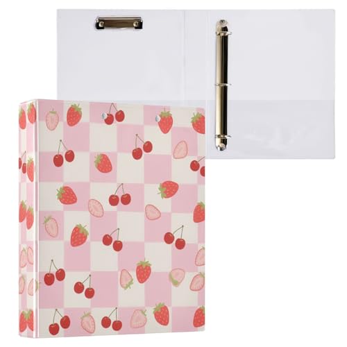 Ordner, D-Ringe, Notizbuchordner mit Klemmbrett, 200 Blatt, Erdbeerrosa / Beige kariert, 3,8 cm, 2 Stück Ordner, D-Ringe, Notizbuchordner mit Klemmbrett, 200 Blatt, Erdbeerrosa / Beige kariert, 3,8 cm, 2 Stück von miaozhen