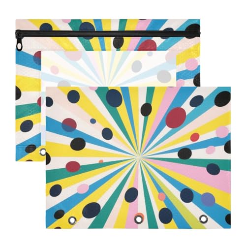 Ordner, tragbar, 3 Löcher, für A4-Papier, Briefe, 2 Stück, Studenten, Klasse, abstrakte Kunst, geometische Runden, bunt, Esuche para lapices Ordner, tragbar, 3 Löcher, für A4-Papier, Briefe, 2 Stück, Studenten, Klasse, abstrakte Kunst, geometische Runden, bunt, Esuche para lapices von miaozhen