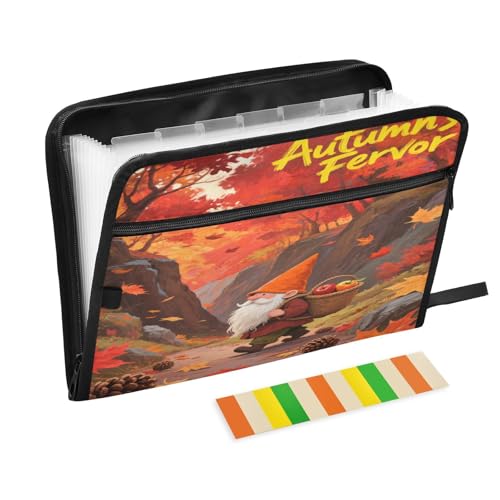 Ordner-Organizer mit Taschen, 13 Taschen, A4, Briefgröße mit Reißverschluss, für Business, Hallo Herbst, Herbst, Ahornblatt, Zwergexpando Ordner-Organizer mit Taschen, 13 Taschen, A4, Briefgröße mit Reißverschluss, für Business, Hallo Herbst, Herbst, Ahornblatt, Zwergexpando von miaozhen