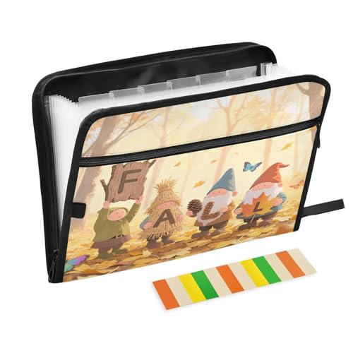 Ordner für die Schule, 13 Taschen, A4, Briefgröße mit Reißverschluss, für Bürobedarf, Hello Fall Autumn Dwalf, Ahornblatt, Para Guardar Ordner für die Schule, 13 Taschen, A4, Briefgröße mit Reißverschluss, für Bürobedarf, Hello Fall Autumn Dwalf, Ahornblatt, Para Guardar von miaozhen