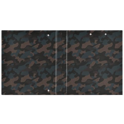 Ordner mit 3 Ringen, Camouflage, Dunkelbraun, Schwarz, 3 Ringe, Ordner mit Klemmbrett, 1 Packung, Büroordner, 200 Blatt von miaozhen