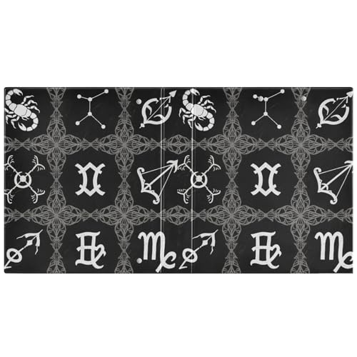 Ordner mit 3 Ringen, Gothic-Konstellation, schwarz-weiß, 3,8 cm, mit Innentaschen, 1 Packung, sortierte Ordner, 200 Blatt von miaozhen