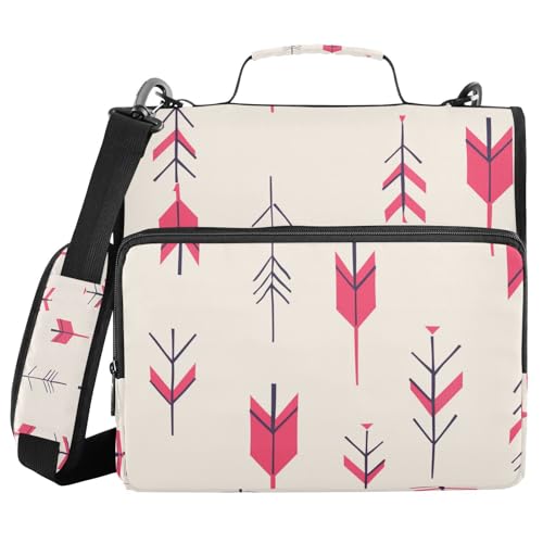 Ordner mit 3 Ringen, Reißverschluss, mit Schultergurt, Tourismus-Illustration, Pfeil, Rubinrot, mehrere Taschen für Schule/Büro, Carpeta del organizador Ordner mit 3 Ringen, Reißverschluss, mit Schultergurt, Tourismus-Illustration, Pfeil, Rubinrot, mehrere Taschen für Schule/Büro, Carpeta del organizador von miaozhen
