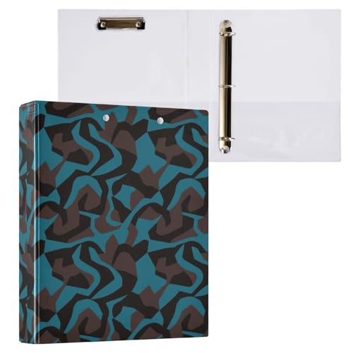 Ordner mit 3 Ringen, mit Klemmbrett, 2 Stück, 200 Blatt, Camouflage-Schwarz / Dunkelblau Ordner mit 3 Ringen, mit Klemmbrett, 2 Stück, 200 Blatt, Camouflage-Schwarz / Dunkelblau von miaozhen