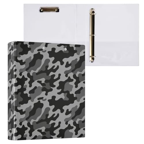 Ordner mit 3 Ringen, mit Klemmbrett, 2 Stück, Bürobedarf, 200 Blatt, Camouflage-Schwarz / Dunkelgrau Ordner mit 3 Ringen, mit Klemmbrett, 2 Stück, Bürobedarf, 200 Blatt, Camouflage-Schwarz / Dunkelgrau von miaozhen