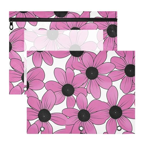 Ordner mit glatten Reißverschlüssen, 3-Loch-Tasche für A4-Papier, Briefe, 2 Stück, Studenten, Zuhause, Schwarzäugig, Susan, einfache Linienkunst, Valentinesnes Pfirsichkartuchera para lapices Ordner mit glatten Reißverschlüssen, 3-Loch-Tasche für A4-Papier, Briefe, 2 Stück, Studenten, Zuhause, Schwarzäugig, Susan, einfache Linienkunst, Valentinesnes Pfirsichkartuchera para lapices von miaozhen