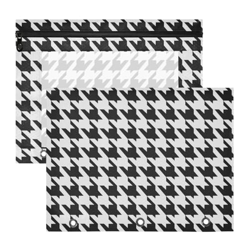 Ordner mit glatten Reißverschlüssen, Kunststoff-Aktenordner für A4-Papier, Briefe, 2 Stück, Lehrer, Kunstbedarf, Aufbewahrung, klassisch, schwarz-weiß, Hahnentritt-Ordner Ordner mit glatten Reißverschlüssen, Kunststoff-Aktenordner für A4-Papier, Briefe, 2 Stück, Lehrer, Kunstbedarf, Aufbewahrung, klassisch, schwarz-weiß, Hahnentritt-Ordner von miaozhen