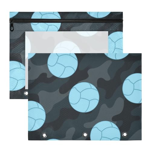 Ordnertaschen mit Sichtfenster, 3 Löcher, Tasche für 3 Ringe, 2 Stück, Studenten, Schulanfang, Cartoon-Bälle, Camouflage, Blau, estuche para lapices Ordnertaschen mit Sichtfenster, 3 Löcher, Tasche für 3 Ringe, 2 Stück, Studenten, Schulanfang, Cartoon-Bälle, Camouflage, Blau, estuche para lapices von miaozhen