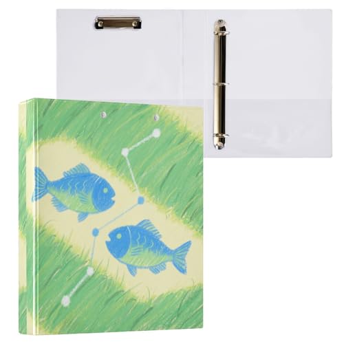 Pisces Notizbuch, 3,5 cm und 1,27 cm, mit Klemmbrett, 2 Stück, Büroordner, 200 Blatt Pisces Notizbuch, 3,5 cm und 1,27 cm, mit Klemmbrett, 2 Stück, Büroordner, 200 Blatt von miaozhen