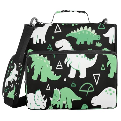 Ringbuch mit 3 Ringen, Reißverschluss mit Schultergurt und Griff, Cartoon, niedlicher Dinosaurier, Stegosaurus, Grün, Schwarz, Laege, Kapazität für Schule/Büro, Organisadores de suministros escolares Ringbuch mit 3 Ringen, Reißverschluss mit Schultergurt und Griff, Cartoon, niedlicher Dinosaurier, Stegosaurus, Grün, Schwarz, Laege, Kapazität für Schule/Büro, Organisadores de suministros escolares von miaozhen