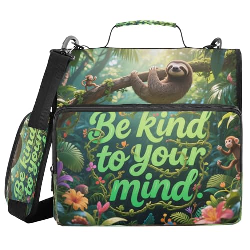 Ringbuch mit 3 Ringen, mit Reißverschluss, mit Griff und abnehmbarem Schultergurt, für Tier-Faultiere, mehrere Taschen, für Büro, Schule, Clip de cremallera resistente Ringbuch mit 3 Ringen, mit Reißverschluss, mit Griff und abnehmbarem Schultergurt, für Tier-Faultiere, mehrere Taschen, für Büro, Schule, Clip de cremallera resistente von miaozhen