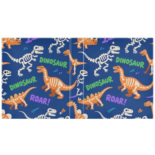 Roaring T-Rex Skull Ankylosaurus Ordner, 3,8 cm, 3 Ringbücher mit Klemmbrett, 1 Packung, Büroordner, 200 Blatt von miaozhen