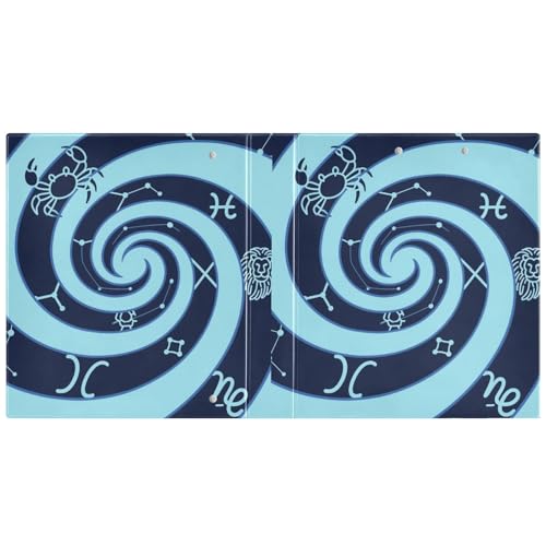 Spiralbindung, Strichzeichnung, Konstellation, blau, 1 und 1/2 Zoll, 3 Ringbücher mit Taschen, 1 Packung, ästhetischer Ordner, 200 Blatt Spiralbindung, Strichzeichnung, Konstellation, blau, 1 und 1/2 Zoll, 3 Ringbücher mit Taschen, 1 Packung, ästhetischer Ordner, 200 Blatt von miaozhen