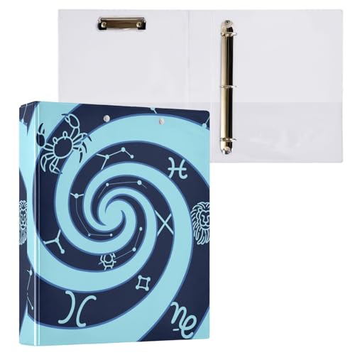 Spiralbuch mit Ringen, Sternbild, Blau, 3,5 cm, Ringbuch mit Tascheneinband, 2 Stück, ästhetischer Ordner, 200 Blatt Spiralbuch mit Ringen, Sternbild, Blau, 3,5 cm, Ringbuch mit Tascheneinband, 2 Stück, ästhetischer Ordner, 200 Blatt von miaozhen