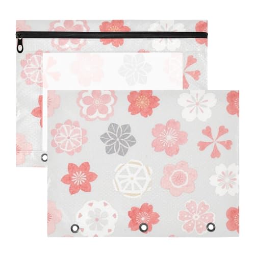 Stiftebox mit 3 Löchern für 3 Ringe, 2 Stück, Lehrer, Klassenzimmer, Rosa, japanische Kirschblüten, Blumen, estuche para lapices Stiftebox mit 3 Löchern für 3 Ringe, 2 Stück, Lehrer, Klassenzimmer, Rosa, japanische Kirschblüten, Blumen, estuche para lapices von miaozhen