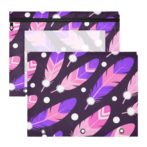 Tragbare Kosmetiktasche mit 3 Löchern für A4-Papier, Briefe, 2 Stück, Lehrer, Zuhause, Lila, Rosa, Feder, Weiß, Plüschball, Schwarz, Estuche para lapices Tragbare Kosmetiktasche mit 3 Löchern für A4-Papier, Briefe, 2 Stück, Lehrer, Zuhause, Lila, Rosa, Feder, Weiß, Plüschball, Schwarz, Estuche para lapices von miaozhen