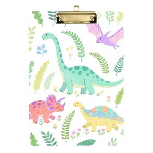 Weiche Farbe, Dino Green Klemmbrett, Organisation, Hartplatte für Trainer, medizinisches Klassenzimmer, Größe 22,9 x 32,5 cm, Tabla para escribir von miaozhen