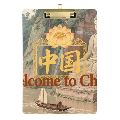 Welcome to China Scenery Culture Nursing Klemmbretter, Hartbrett für Trainer, medizinisches Klassenzimmer, Größe 22,9 x 32,5 cm, Tabla para escribir Welcome to China Scenery Culture Nursing Klemmbretter, Hartbrett für Trainer, medizinisches Klassenzimmer, Größe 22,9 x 32,5 cm, Tabla para escribir von miaozhen