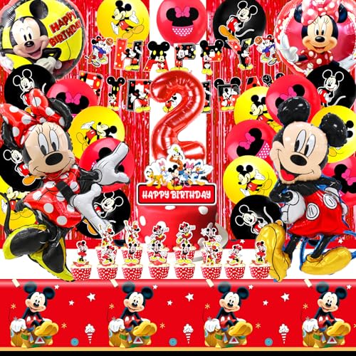 51 Pcs Minni Deko Geburtstag 2, Micke Luftballon 2, Minni Kindergeburtstag Party, Micke Balloon, Micke Party Set, Minni Tischdeko, Minni Deko Kuchen, Minni Tischdecke, Minni Cake Topper, Geschirr 51 Pcs Minni Deko Geburtstag 2, Micke Luftballon 2, Minni Kindergeburtstag Party, Micke Balloon, Micke Party Set, Minni Tischdeko, Minni Deko Kuchen, Minni Tischdecke, Minni Cake Topper, Geschirr von miazcww