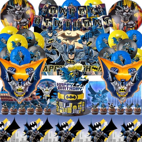 80 Pcs Bat Geburtstag Deko, Bat Kindergeburtstag, Bat Luftballon, Bat Geschirr Set, Bat Party Deko, Bat Ballonbat, Tischdecke, Bat Hintergrund, Batman Teller Servietten, Bat Cake Topper 80 Pcs Bat Geburtstag Deko, Bat Kindergeburtstag, Bat Luftballon, Bat Geschirr Set, Bat Party Deko, Bat Ballonbat, Tischdecke, Bat Hintergrund, Batman Teller Servietten, Bat Cake Topper von miazcww