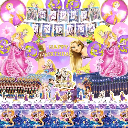 80 Pcs Rapunz Geburtstag Deko, Rapunz Luftballon Set, Birthday Decoration, Party Set, Party Geschir, Hintergrund Deko, Helium Luftballon, Dekoration Für Geburtstagsfeiern, Jubiläen, Kinderfeste 80 Pcs Rapunz Geburtstag Deko, Rapunz Luftballon Set, Birthday Decoration, Party Set, Party Geschir, Hintergrund Deko, Helium Luftballon, Dekoration Für Geburtstagsfeiern, Jubiläen, Kinderfeste von miazcww