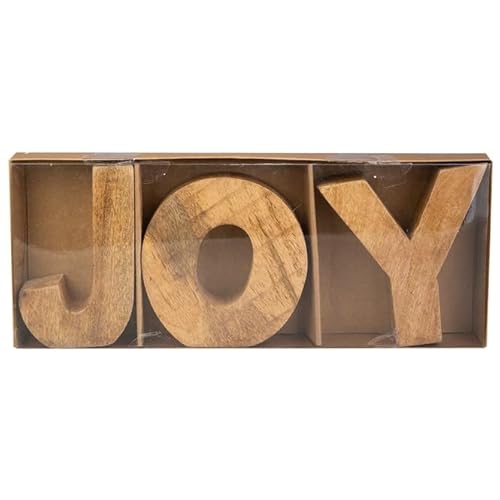 Buchstaben Joy braun - ca. 44 x 5 x 16,5 cm von mica Living