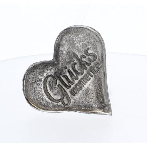 mica Living Dekoteller Herz Glücksmomente Silber - ca. 15 x 1 cm von mica Living