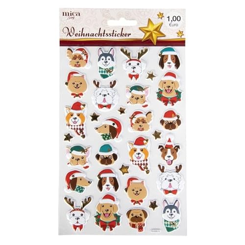 mica Living Weihnachtssticker - Hunde - 24 Stück mica Living Weihnachtssticker - Hunde - 24 Stück von mica Living