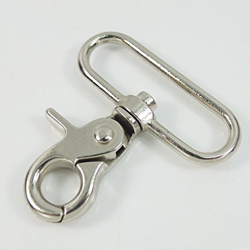 micoshop Karabinerhaken aus Metall, 50 mm, robust, TS05, Nickel, 10 Stück micoshop Karabinerhaken aus Metall, 50 mm, robust, TS05, Nickel, 10 Stück von micoshop