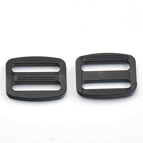 100 Stück Schnallen „Triglides“ Ledergürtel, Gürtel, Gurtbänder, Schwarz. 10 mm, 15 mm, 19 mm, 25 mm (3/8 Zoll; 5/8 Zoll; 3/4 Zoll; 1 Zoll; 1,5 Zoll; 2 Zoll), Schwarz , 5/8" 15mm von micoshop