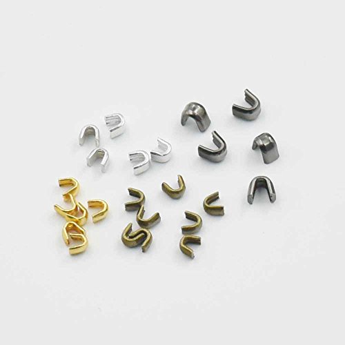 200 Stück Reißverschluss-Stopper, hochwertige Stopper Nr. 3, Nr. 5 für spiralförmigen Schieber unten, Notfall-Reparatur-Set, Aluminium, Nickel, Gold, Bronze, Nickel-schwarz, Farbauswahl, bronze, #3 von micoshop