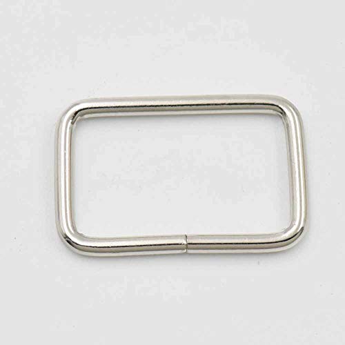 30 Stück 32 mm rechteckiger Ring nicht geschweißt D-Ring für Gurtband, Gürtelband, Schnallen, Nickel. von micoshop