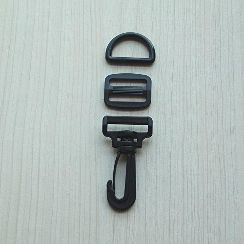 5 Sets 19 25 38 mm Swivel Haken Clip Rocker Triglides D Ring für Schnallen Gurtband 2,5 cm 3,8 cm Kunststoff schwarz, schwarz, 1"(25mm) von micoshop