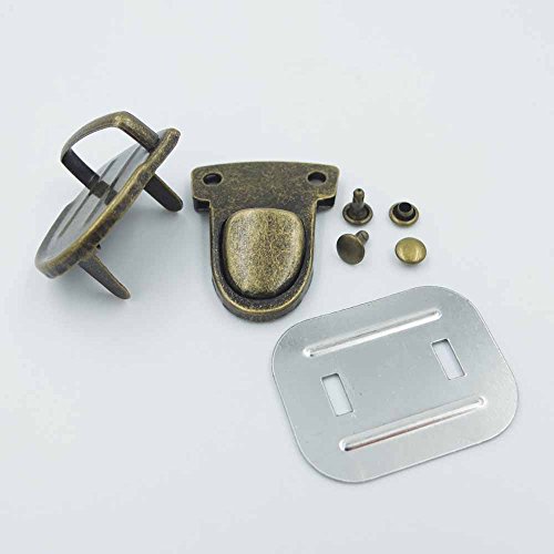 8 Stück 30 mm x 40 mm Verschluss für Ledertaschen Etui Verschluss Handtasche börse (Bronze) von micoshop
