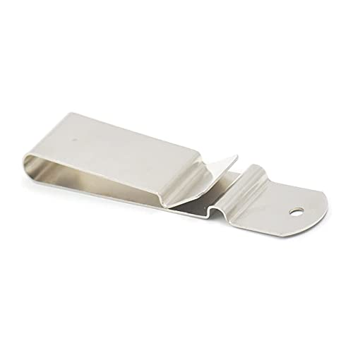 Gürtelclip, 90 x 22 mm, Leder, für Federholster, Haken, Schnalle, universal, 8,9 x 2,2 cm, 10 Stück von micoshop