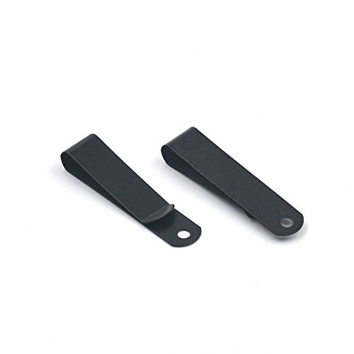 Micoshop Gürtelclip, Leder, für Federholster-Schnallen, 52 x 11 mm, Schwarz, 10/25/50 Stück Schwarz von micoshop