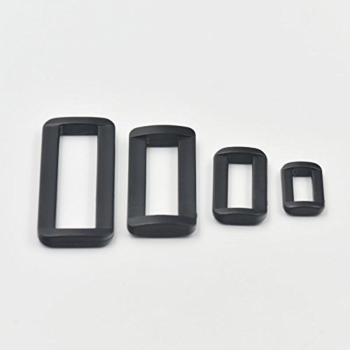 Rechteckige Kunststoff-Clips für Gurtband, Gürtel, Bandschnalle, 25 mm, 100 Stück von micoshop