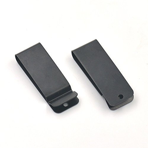 micoshop Gürtelholster-Clip, Karabinerverschluss, 62 x 22 mm, Schwarz, 5 Stück von micoshop