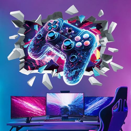 milaosk 3D Wandtattoo Gamer Wandsticker Kinderzimmer Jungen Bunte Broken Wall Gamepad Aufkleber Poster Teenager Wandbilder Wandaufkleber Wanddekoration für Schlafzimmer Gaming Zimmer Kinderzimmer milaosk 3D Wandtattoo Gamer Wandsticker Kinderzimmer Jungen Bunte Broken Wall Gamepad Aufkleber Poster Teenager Wandbilder Wandaufkleber Wanddekoration für Schlafzimmer Gaming Zimmer Kinderzimmer von milaosk