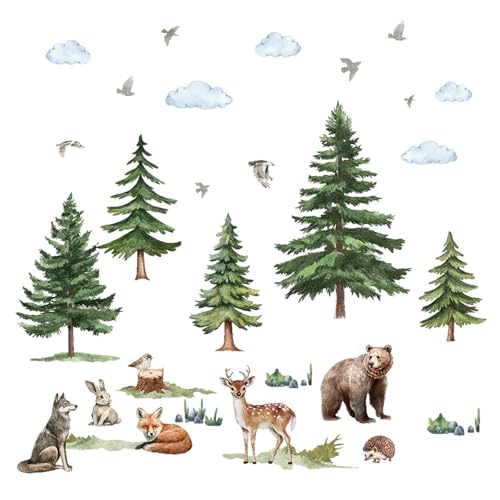 milaosk Wandtattoo Waldtiere Wandaufkleber Baum Kiefernwald Selbstklebend Wandbilder Wald Tragen Fuchs Kaninchen Reh Wandsticker Kinderzimmer Babyzimmer Schlafzimmer Wanddekoration milaosk Wandtattoo Waldtiere Wandaufkleber Baum Kiefernwald Selbstklebend Wandbilder Wald Tragen Fuchs Kaninchen Reh Wandsticker Kinderzimmer Babyzimmer Schlafzimmer Wanddekoration von milaosk