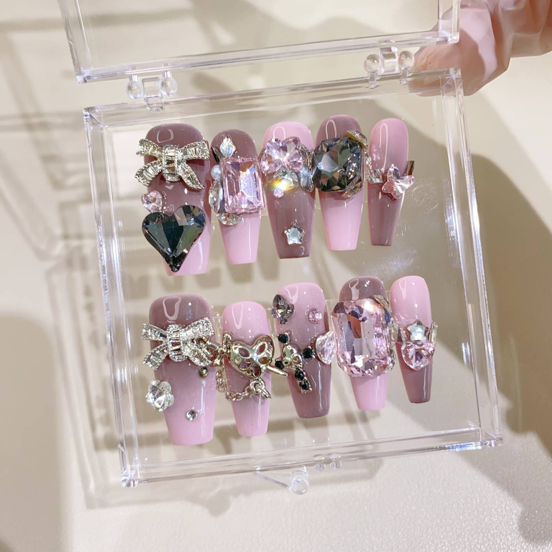 Luxus Y2K Pink Presse Auf Nägel Lange Sarg Nägel/Bling Nägel/Y2K Nägel/Gyaru Nägel/Gothic Nägel/Süße Nägel/Kawaii Nägel/Geschenk Für Ihren Nagel Luxus Y2K Pink Presse Auf Nägel Lange Sarg Nägel/Bling Nägel/Y2K Nägel/Gyaru Nägel/Gothic Nägel/Süße Nägel/Kawaii Nägel/Geschenk Für Ihren Nagel von milhyus