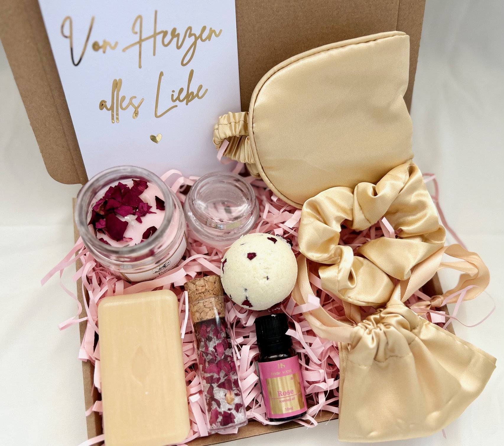 Wellness Geschenkbox Für Frauen, Geschenkkorb, Geschenkset Entspannung Rose, Veganes Geschenk, Entspannungs-Box Wellness Geschenkbox Für Frauen, Geschenkkorb, Geschenkset Entspannung Rose, Veganes Geschenk, Entspannungs-Box von minanadesign