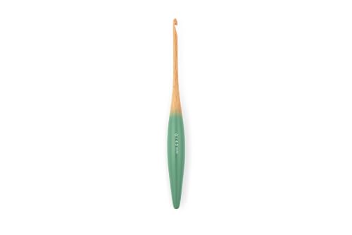 mindfulknits Ergonomische Premium-Häkelnadel aus Buchenholz, Größe 12 mm – 15 cm Länge – Strick- und Häkelzubehör für Entspannung und Stressabbau (4 mm) von mindfulknits