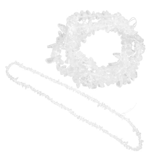 2 Stück Kristallkettenarmband Farbige Steinperlen Bastelperlen Selber Machen Porzellanperlen Weiß von minkissy
