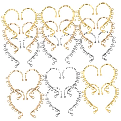30Stücke DIY Ohrmanschetten Piercing Ohrwickel Ohrringe Zubehör Bastelmaterial für Ohrringe Ohrschmuckgestaltung von minkissy
