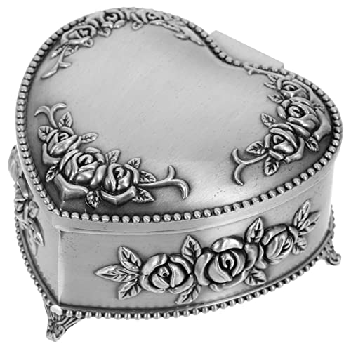 Vintage Herz Schmuckbox Dekorative Schmuckschatulle mit Relief zur Aufbewahrung von Schmuck Vielseitig Einsetzbar für Zuhause Vintage Herz Schmuckbox Dekorative Schmuckschatulle mit Relief zur Aufbewahrung von Schmuck Vielseitig Einsetzbar für Zuhause von minkissy