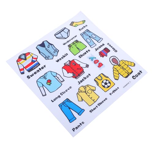 minkissy 1 Blatt Kleidung Etiketten Aufkleber Abnehmbare Sortieretiketten für Kleiderschränke Selbstklebend zur Einfachen Organisation und Dekoration im Schlafzimmer von minkissy