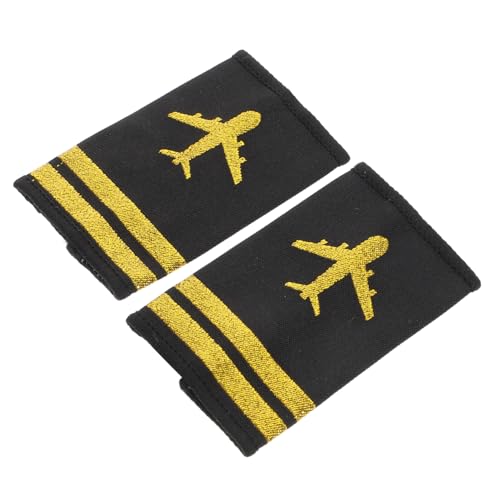 minkissy 1 Paar Abzeichen für Uniform Cosplay-Schulterbretter Abzeichen für Cosplay Schulterklappen für Fluglinienpiloten Schulterklappen Epauletten Flugzeugkostüm Schleife Schwarz minkissy 1 Paar Abzeichen für Uniform Cosplay-Schulterbretter Abzeichen für Cosplay Schulterklappen für Fluglinienpiloten Schulterklappen Epauletten Flugzeugkostüm Schleife Schwarz von minkissy