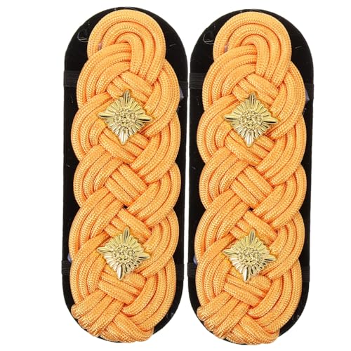 minkissy 1 Paar Golden geflochtener Schulterstempel Flecken einheitliche Schulterklappen Schulter Quasten Schulterschmuck dekoration Schulterklappen selber machen Schulterbaus Stoff von minkissy