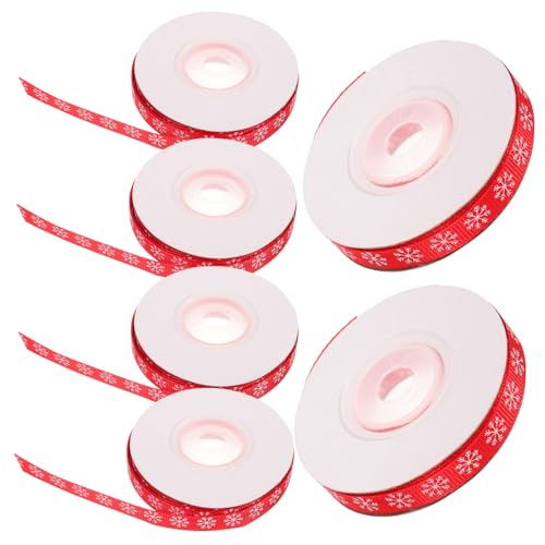 minkissy 1 Satz Weihnachtsband Goldband Zum Verpacken Dekorativ Dekorationen Schnee Weihnachtstür -dekoration Organza Geschenkband Ribbon Diy-bänder Weihnachtsthemaband Schleife Rot 6rollen minkissy 1 Satz Weihnachtsband Goldband Zum Verpacken Dekorativ Dekorationen Schnee Weihnachtstür -dekoration Organza Geschenkband Ribbon Diy-bänder Weihnachtsthemaband Schleife Rot 6rollen von minkissy